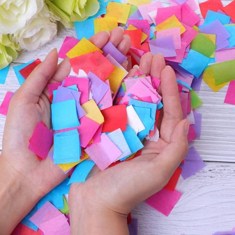 Multi-Colored Confetti Paper (Pack of 5 Bags)