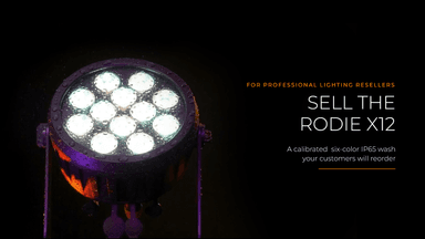 Rodie X12 RGBACL IP65 LED wash light for professional lighting resellers, Rasha dealer program
