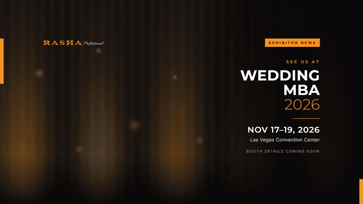 Rasha Professional exhibiting at Wedding MBA 2026, November 17-19, Las Vegas Convention Center